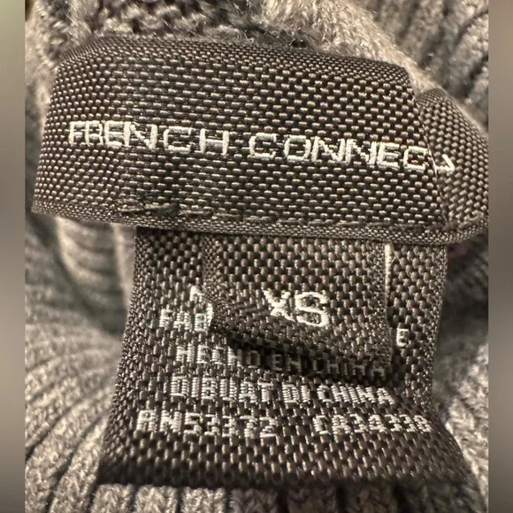 French Connection Light Gray Turtleneck Sweater XS - Picture 3 of 5